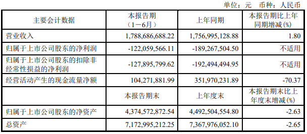 龍騰光電上半年?duì)I業(yè)收入17.89億元，同比增長(zhǎng)1.8%