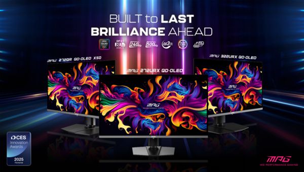 全球首款！微星發(fā)布27寸4K 240Hz、27寸QHD 500Hz QD-OLED顯示器
