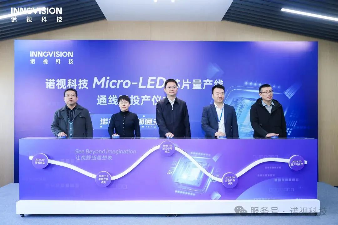 諾視科技Micro-LED微顯示芯片一期量產(chǎn)線正式投產(chǎn)